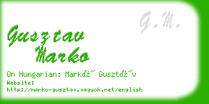 gusztav marko business card